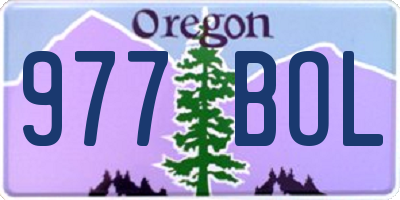 OR license plate 977BOL