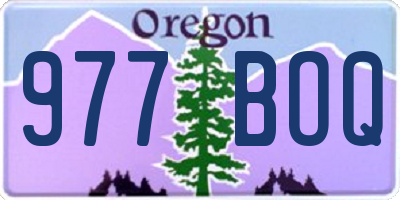 OR license plate 977BOQ