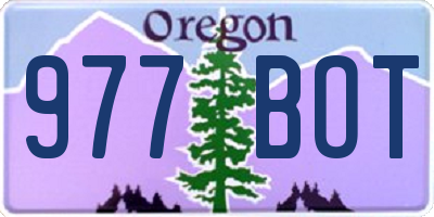 OR license plate 977BOT