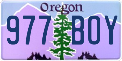 OR license plate 977BOY