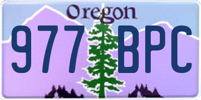 OR license plate 977BPC