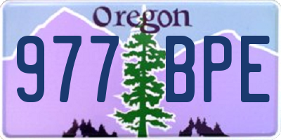 OR license plate 977BPE