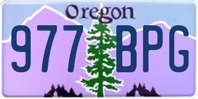 OR license plate 977BPG