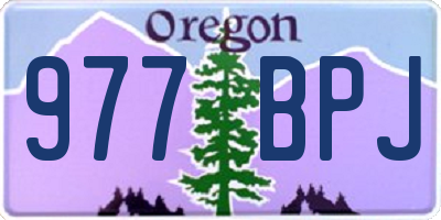OR license plate 977BPJ