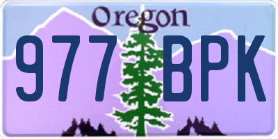 OR license plate 977BPK