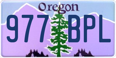 OR license plate 977BPL