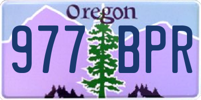 OR license plate 977BPR