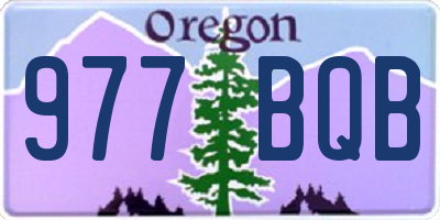 OR license plate 977BQB