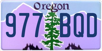 OR license plate 977BQD