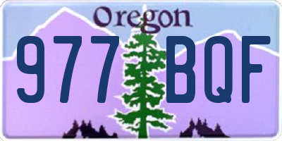 OR license plate 977BQF