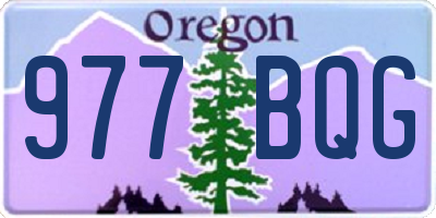 OR license plate 977BQG