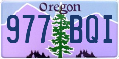 OR license plate 977BQI