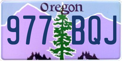 OR license plate 977BQJ