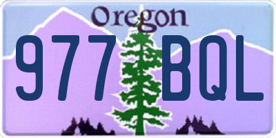 OR license plate 977BQL