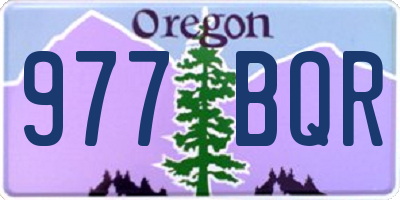 OR license plate 977BQR