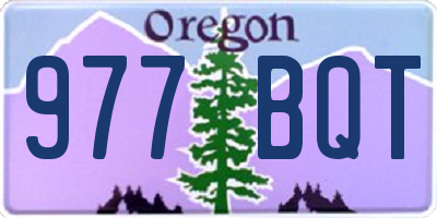 OR license plate 977BQT