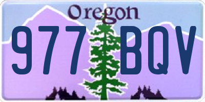 OR license plate 977BQV
