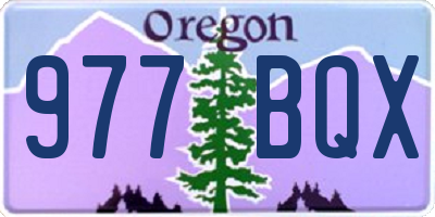 OR license plate 977BQX
