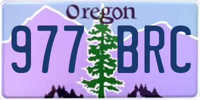 OR license plate 977BRC