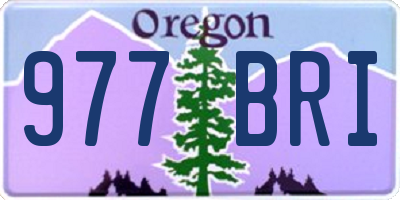 OR license plate 977BRI