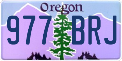OR license plate 977BRJ