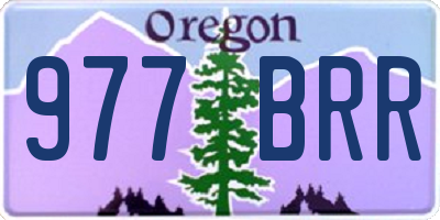 OR license plate 977BRR