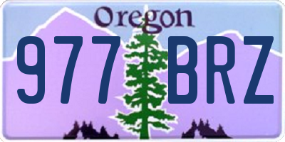 OR license plate 977BRZ