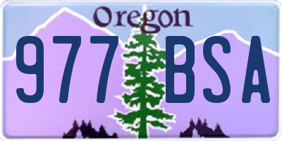 OR license plate 977BSA