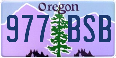 OR license plate 977BSB