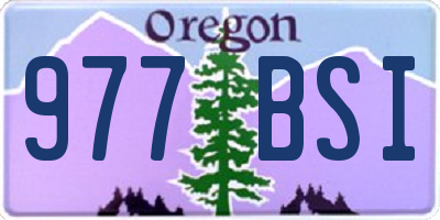 OR license plate 977BSI