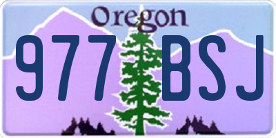 OR license plate 977BSJ