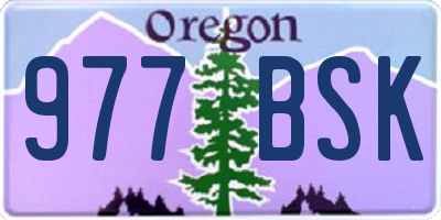 OR license plate 977BSK