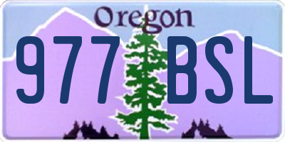 OR license plate 977BSL