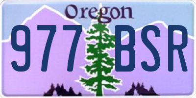 OR license plate 977BSR