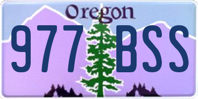 OR license plate 977BSS