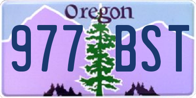 OR license plate 977BST