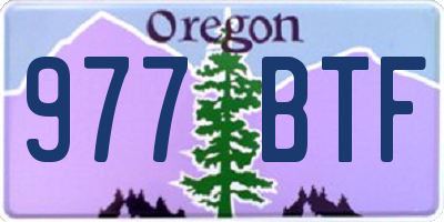 OR license plate 977BTF