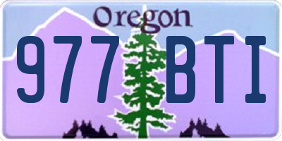 OR license plate 977BTI
