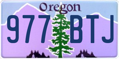 OR license plate 977BTJ