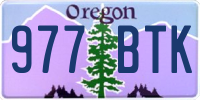 OR license plate 977BTK