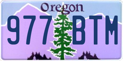 OR license plate 977BTM
