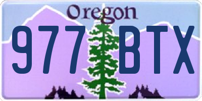 OR license plate 977BTX