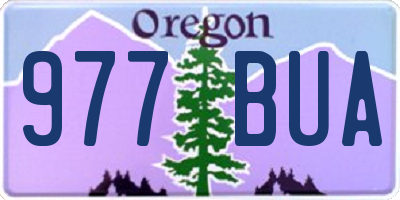 OR license plate 977BUA
