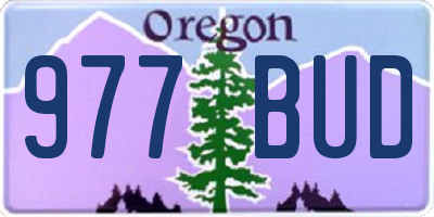 OR license plate 977BUD