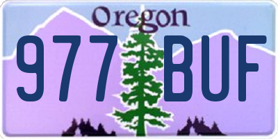 OR license plate 977BUF