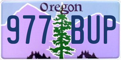 OR license plate 977BUP
