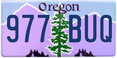 OR license plate 977BUQ