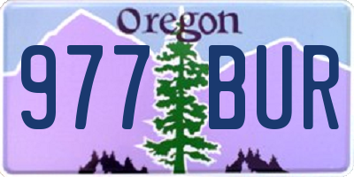 OR license plate 977BUR