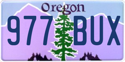 OR license plate 977BUX