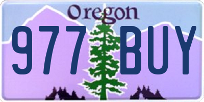 OR license plate 977BUY
